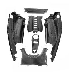 Exotic Car Gear Carbon Fiber Coupe 6 Piece Engine Bay Set for Ferrari 488 GTB / Pista 2015+