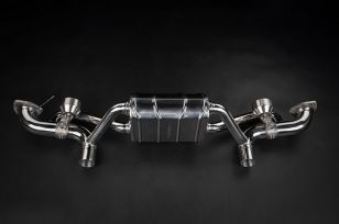 Capristo Valved Muffler + Slanted Wicrom Tips (for PSE) for Porsche 718 Cayman GT4 RS 2022-2024