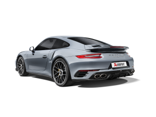Akrapovic Slip-On Titanium Muffler w/ Tips & Gloss Diffuser for Porsche 911 Turbo / Turbo S  991.2 2017-2019