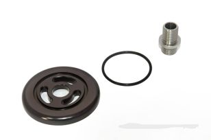 AMS Performance ALPHA CNC Billet Oil Filter Adapter with Street Filter for Race Cooling Kit (Short filter) for Nissan R35 GT-R 