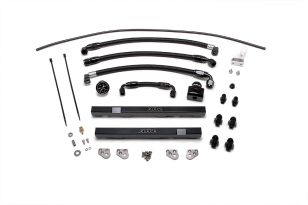 AMS Performance ALPHA Fuel Rail Kit With Regulator - Black for Nissan R35 GT-R 