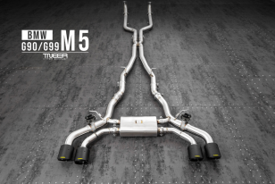 TNEER Valvetronic Exhaust System w/Carbon Fiber Tips for BMW M5 G9X 2025+