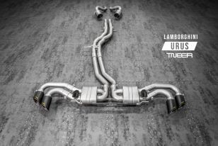 TNEER Valvetronic Exhaust System w/Race Pipes + Quad Dry Carbon Fiber Tips for Lamborghini Urus 2018-2022