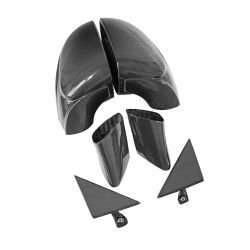 Exotic Car Gear Carbon Side Mirrors w/Outer Door Triangle Trim for Ferrari 458 Italia / Spider 2010+