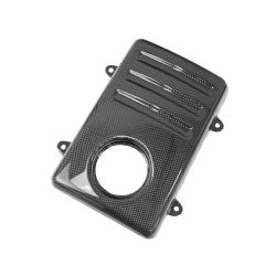 Exotic Car Gear Carbon Fiber Coolant Tank Cover Scuderia Style With Tabs for Ferrari F430 2004-2009