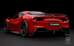 ZACOE Carbon Fiber OEM Style Rear Diffuser for F142M Ferrari 488 GTB (2015-2019)