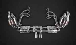 Capristo Valved Exhaust System w/CES3 Remote + Headers + Sport Cats and Carbon Engine Cover for Porsche 911 GT3 / RS (991.1) 2013-2016