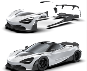 1016 Industries Carbon Fiber Roof Scoop for McLaren 750S 2024+