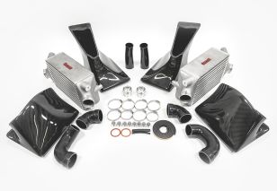 AMS Performance ALPHA Intercooler Kit With Carbon Fiber Shrouds for Porsche Turbo/Turbo S  991.1 (2013-2015)