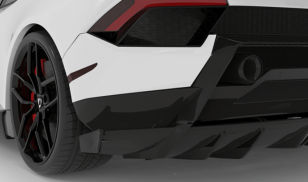 1016 Industries Carbon Fiber Rear Diffuser Caps for Lamborghini Huracan Performante 2017-2019
