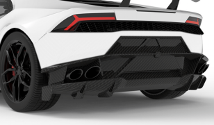 1016 Industries Carbon Fiber V2 Rear Bumper for Lamborghini Huracan LP580-2 2016-2019