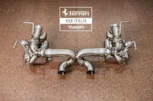 TNEER Valvetronic Exhaust System w/ Textured Black Tips for Ferrari 458 Italia / Spider 2009-2015